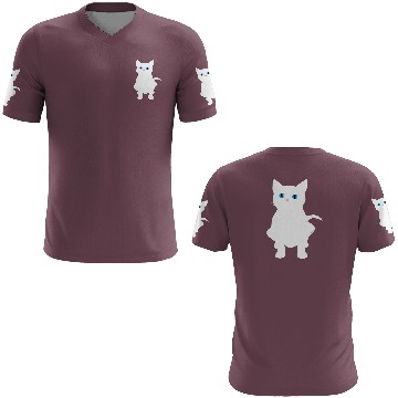 Discover White Cat Silhouette 3D T Shirts