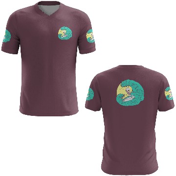 Discover Skeleton surfing on Wave 3D T Shirts