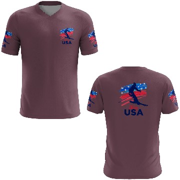 Discover Skiing Usa Support The Team Usa Flag Ski Winter 3D T Shirts