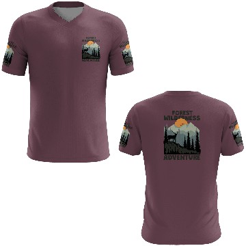 Discover forest wilderness adventure deer mountain 3D T Shirts