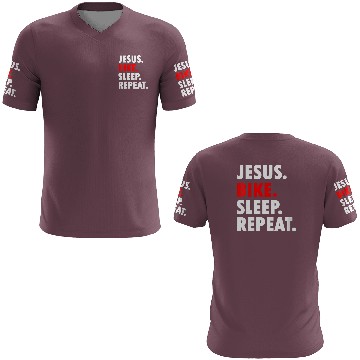Discover Jesus Bike Sleep Repeat - Novelty Hobby 3D T Shirts
