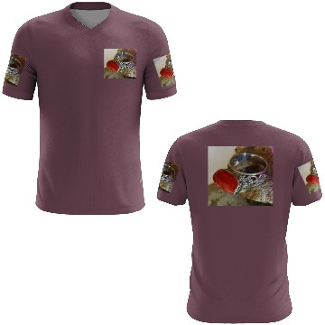 Discover Red Coral sterling silver ring for women 3D T Shirts