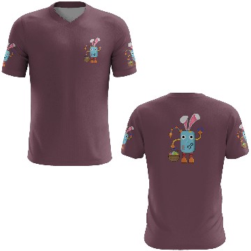 Discover Easter Bunny Robot Eggs Hunting Basket Rabbit 3D T Shirts
