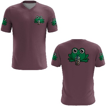 Discover Bubble Boba Tea Drink Frog Cute Anime Kawaii Toad 3D T Shirts