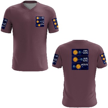 Discover Lunar Eclipse Solar Apocalypse Astrology Science 3D T Shirts