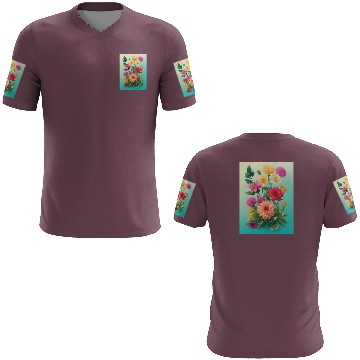 Discover Peach and Pink Spring Flowers 3D T Shirts