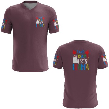 Discover Test Day No Prob-llama Llama Teacher Testing Day 3D T Shirts