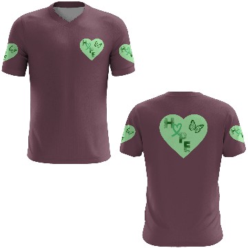 Discover Liver Cancer Hope & Butterfly Heart All Green 3D T Shirts