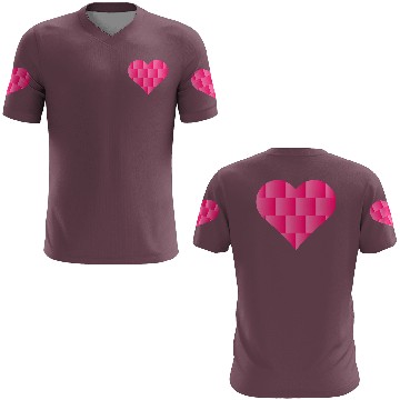 Discover Pink Cute Heart Icon 3D T Shirts