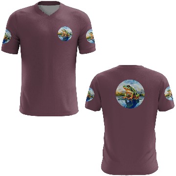 Discover Polygonal frog in the rpound 3D T Shirts
