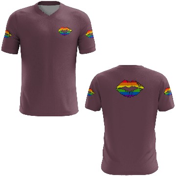 Discover LGBTQ Gay Pride Rainbow Flag Lips 3D T Shirts
