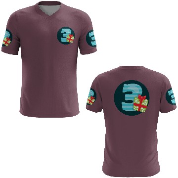 Discover Third Birthday Party - Age Number 3 - Tree 3D T Shirts