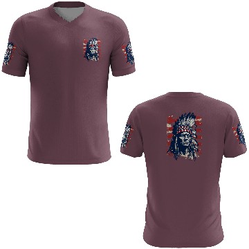 Discover Indian Native American Chief Feather Headdress 3D T Shirts