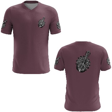 Discover Sitar with complex Indian mandala pattern 3D T Shirts