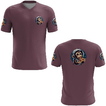 Discover Space monkey enjoys pizza 3D T Shirts
