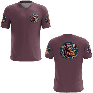 Discover Space monkey enjoys pizza 3D T Shirts