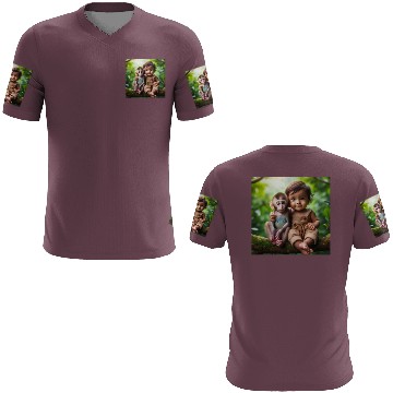 Discover Monkey & Baby Boy. 3D T Shirts