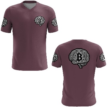 Discover Bitcoin symbol crypto coins brain mindset 3 3D T Shirts