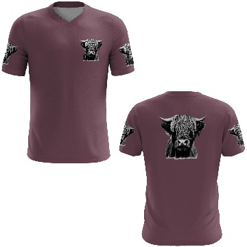 Discover Highland cattle pencil sketch 3D T Shirts