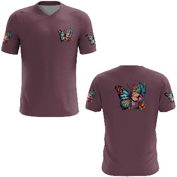 Discover Metamorphora Butterfly Nature Flowers Branches 3D T Shirts
