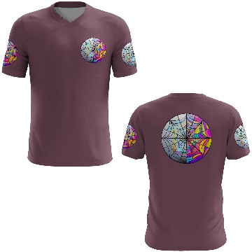 Discover colorful spider web stained glass 3D T Shirts