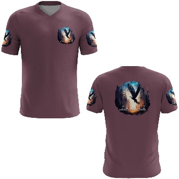 Discover Forest and flying eagle 3D T Shirts