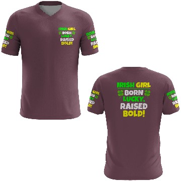 Discover Born Lucky, Raised Bold Irish Girl St Patricks day 3D T Shirts