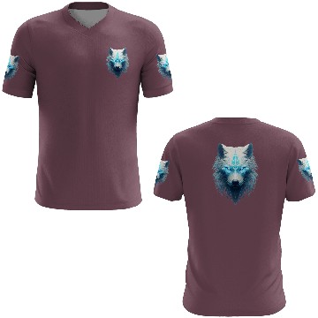 Discover Spirit animal wolf with glowing blue tribal marks 3D T Shirts
