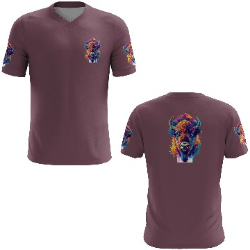 Discover Colorful Bison Abstract Animal Art Wildlife 3D T Shirts