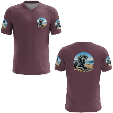 Discover Great Dane On The Beach Drawing 3D T Shirts