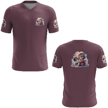 Discover Mother and Son Enjoying a Cozy Tea Party 3D T Shirts