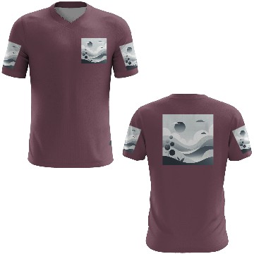 Discover "Tranquil Monochrome Horizon" 3D T Shirts