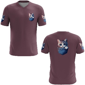 Discover Meowy in a pocket 3D T Shirts