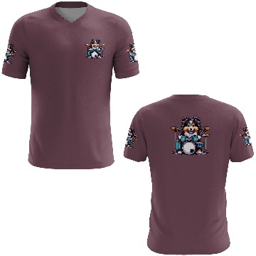 Discover Cool Sheltie Puppy Drummer Design 3D T Shirts