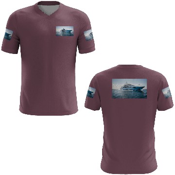 Discover A Ship Sailing On The Blue Ocean Waters 3D T Shirts