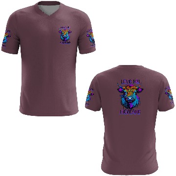 Discover I Love My Highland | Psychedelic Cow Art 3D T Shirts