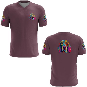 Discover Watercolor Colorful Basset Hound 3D T Shirts