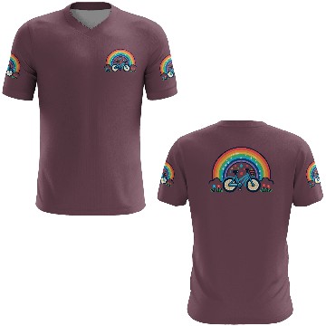 Discover Bicycle and rainbow 3D T Shirts