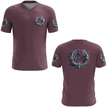 Discover Crescent moon in silver, with crystals and flowers 3D T Shirts