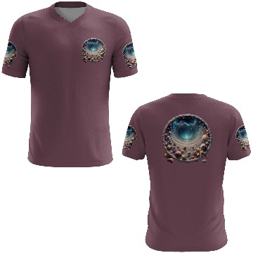 Discover Ocean Meets the Shore inside a circle design 3D T Shirts