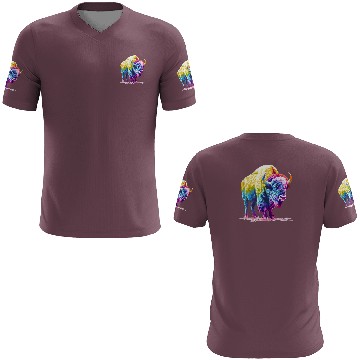 Discover Vibrant Rainbow Buffalo Artwork 3D T Shirts