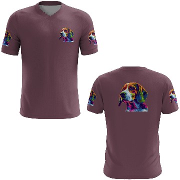 Discover Colorful Beagle Dog Portrait Art 3D T Shirts