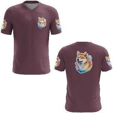 Discover Shiba Inu Watercolor 3D T Shirts