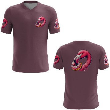 Discover funny feast for the eyes - flamingo with donut 3D T Shirts