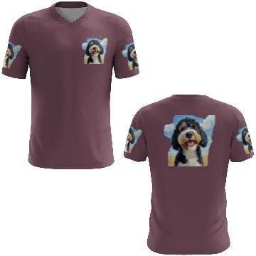 Discover Bernedoodle Field Nature Bernedoodle Watercolor 3D T Shirts