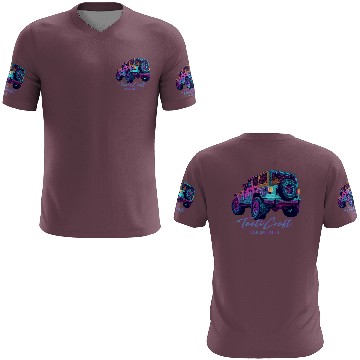 Discover Jeep rear view topographical 3D T Shirts