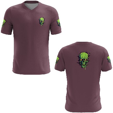 Discover Crack in a Wall: Green Skull 3D T Shirts
