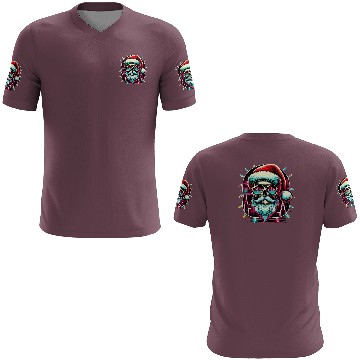 Discover Neon Santa Skull City Lights Christmas 3D T Shirts