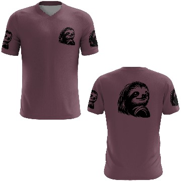 Discover Thoughtful sloth face portrait silhouette 3D T Shirts