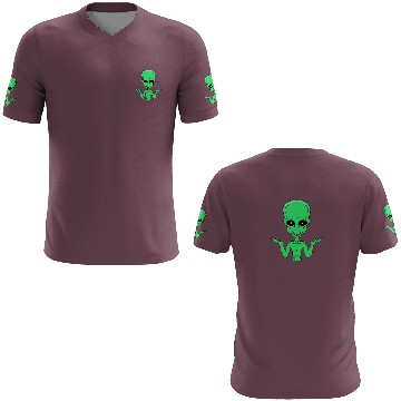 Discover A Green Alien in Doubt 3D T Shirts